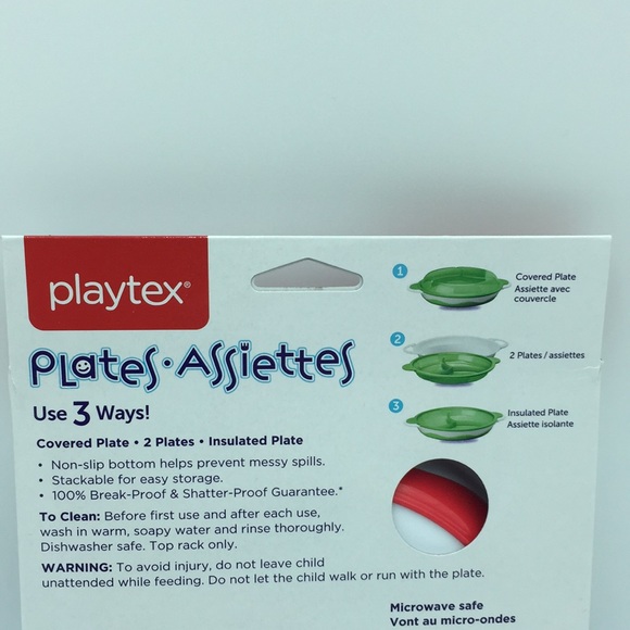 2 Sets Playtex Baby BPA-Free 3-In-1 Plate Toddlers - Picture 7 of 15